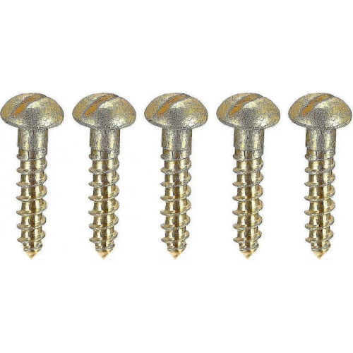 100 Pcs M2 X 10mm Brass One Word Half - Round Head Self - Tapping Screw Pure Copper