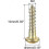 100 Pcs M2 X 10mm Brass One Word Half - Round Head Self - Tapping Screw Pure Copper 2