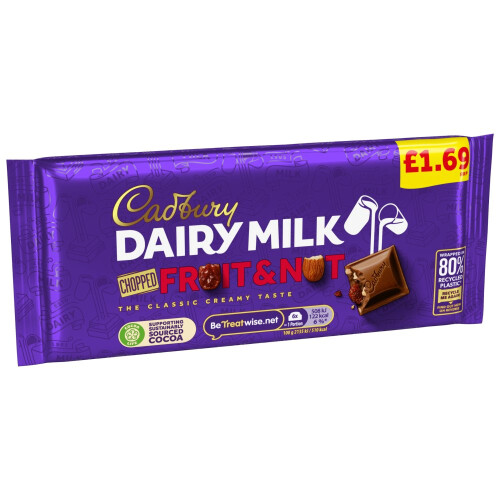 Cadbury Cadbury Dairy Milk Fruit And Nut Chocolate 95g (Pack fo 22)