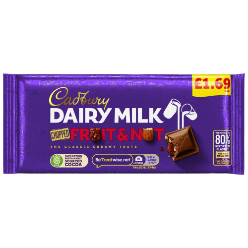 Cadbury Cadbury Dairy Milk Fruit And Nut Chocolate 95g (Pack fo 22) 2