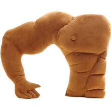 (58x46cm, Right Arm) Soft Body Pillows Cute Muscular Boyfriend Arm Pillow Shape Large Comfort Pillow Warm Arm Pillow Birthday Gift For Girlfriend