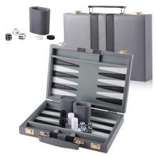 Backgammon Set 2 players, Classic Board Games with Leather Case