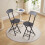 Living And Home (Black, 2pcs) Portable Foldable Dining Chairs 1