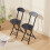 Living And Home (Black, 2pcs) Portable Foldable Dining Chairs 3