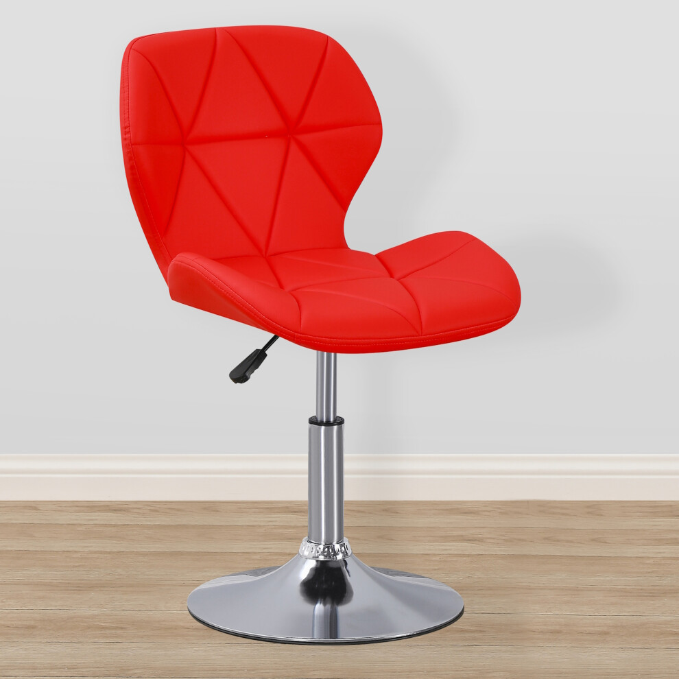 (Red PU) Charles Jacobs Small Swivel Chair | Home Office Furniture-image-OPC-PHXHZCV-NEW