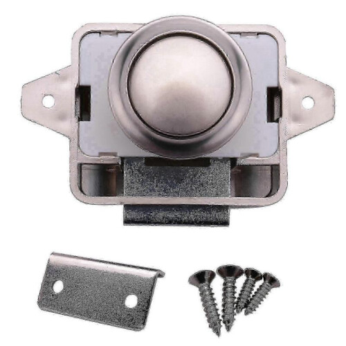 5Pcs 26mm Opening Hole Pearl Nickel Keyless Push Button Cabinet Latch Knob for Caravan Cupboard Cab 2