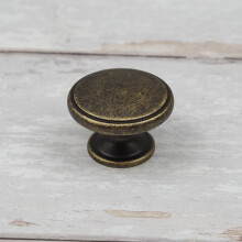 (38mm Knob) Antique Brass Traditional Cup Or Knob Cabinet Handle