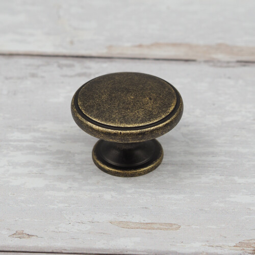 (38mm Knob) Antique Brass Traditional Cup Or Knob Cabinet Handle