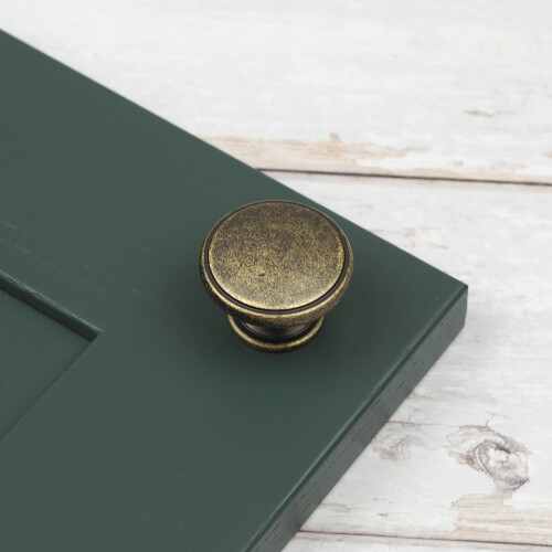 (38mm Knob) Antique Brass Traditional Cup Or Knob Cabinet Handle 2