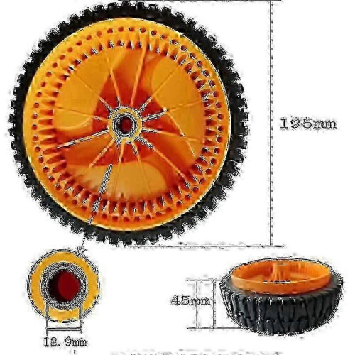 2 x Lawn Mower Wheels 53 Teeth Drive Wheel for Husqvarnaa Electrolux, McCulloch 1