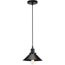 Lampes À Suspension Rétro Lustre Vintage 220Mm E27 (Noir) Plafonnier Industriel Abat-Jour en Métal Pour Loft Restaurant Café Bar