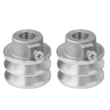 (20 axis aluminum) Stable Performances 2pcs Belt Pulley for 168F 170F Engine 19/20mm Bore Double Grooves Pulley 54mm/56mm Outer Diameter