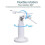 For Pax-A920/A920 Pro Payment Card Terminal Swivel Mount Desktop Stand, White 2