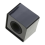 (Noir) Microphone Logos Drapeau Mic Station Cube Carré Interview Box ABS Accessoires TV Logos Drapeaux Portable Forme Support 6