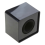 (Noir) Microphone Logos Drapeau Mic Station Cube Carré Interview Box ABS Accessoires TV Logos Drapeaux Portable Forme Support 1