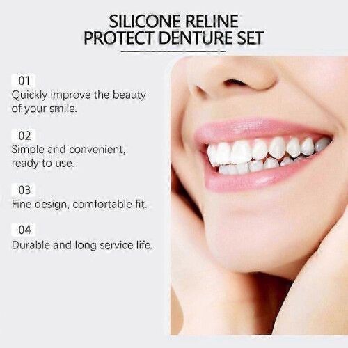 (2pcs) 1/2/3x Advanced Customized Full Denture Set, Silicone Reline Denture Set 2