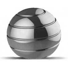 (Silver) Kinetic Desk Toy, Optical Illusion Metal Fidget Spinning Ball-Good