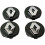 4pcs 57mm Car Alloy Wheel Centre Hub Caps In Black-Good 1