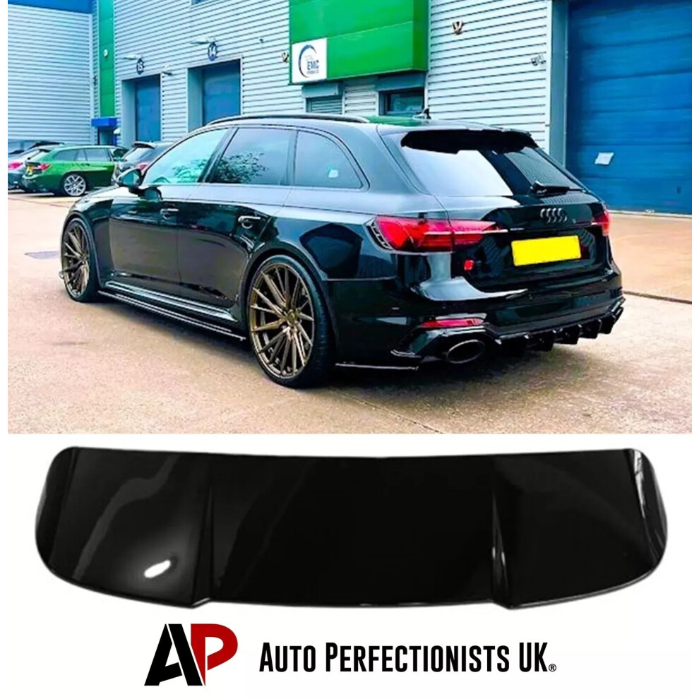 For Audi A4 B9 Avant Estate 8W Rear Roof Spoiler Wing Kit Rs4 Look 2016+ Black 5061072663277