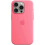 (Pink) For Apple Iphone 15 Pro Silicone Case With Magsafe 1