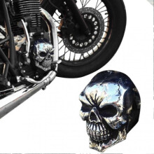 Skull Horn Cover Universal Cowbell Case Skull Zombie Moto Skull Horn Case Motorcycle Accessories compatible Most Moto Models