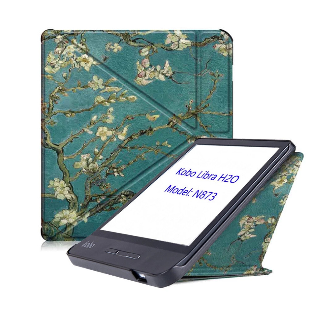 (For Kobo Libra H2o N873, Xh) New For Kobo Libra H2o N873 7-Inch Foldable Tablet Case Stand Shockproof Flip Cover - Auto Wake/Sleep Ereader Cover 6963793993222