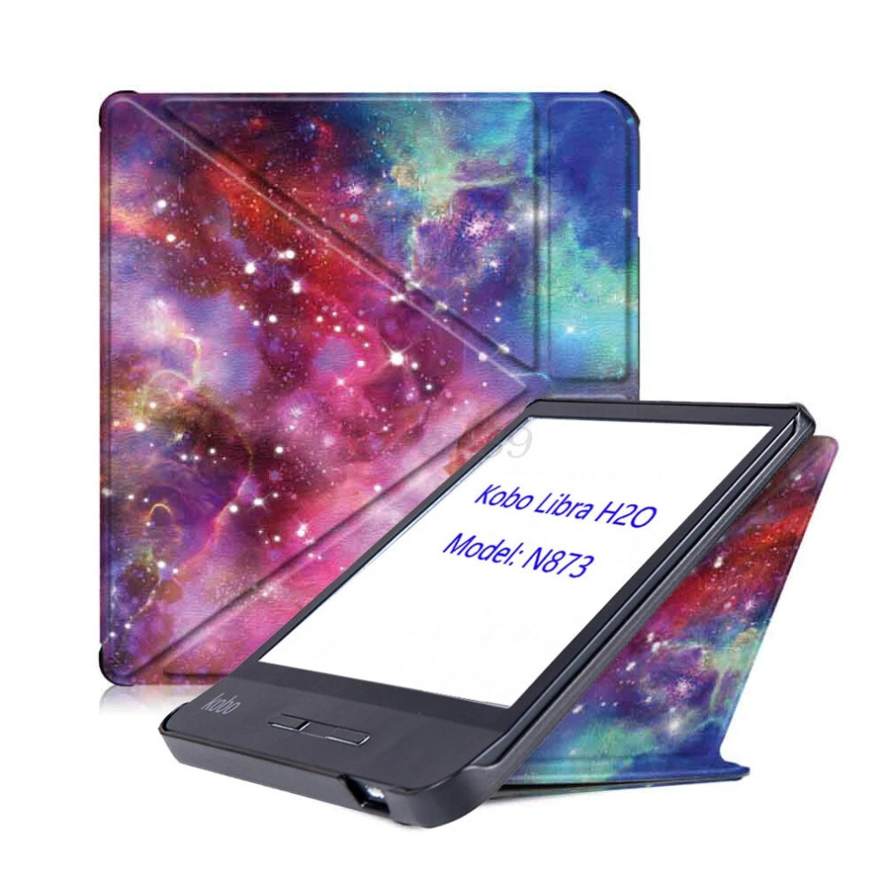 (For Kobo Libra H2o N873, Yhx) New For Kobo Libra H2o N873 7-Inch Foldable Tablet Case Stand Shockproof Flip Cover - Auto Wake/Sleep Ereader Cover 6963793993246
