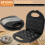 (As show, One size) Electric Walnut Cake Maker Automatic Nut Waffle Bread Machine Sandwich Iron Toaster Baking Breakfast Pan Oven EU plug  Black 4