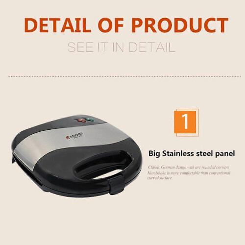 (As show, One size) Electric Walnut Cake Maker Automatic Nut Waffle Bread Machine Sandwich Iron Toaster Baking Breakfast Pan Oven EU plug  Black 2