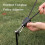 (4 Pcs Black) High-Visibility Reflective Camping Tent Ropes with Adjustable Pulleys - Durable Polyester,Camping Accessories 2