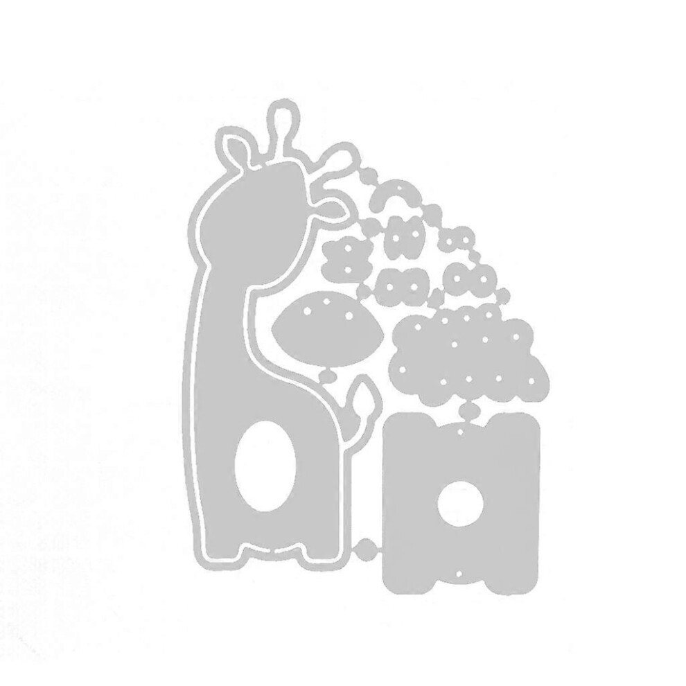 (As show, One size) Easter Giraffe Metal Cutting Dies Stencil Scrapbooking DIY Album Stamp Embossing
