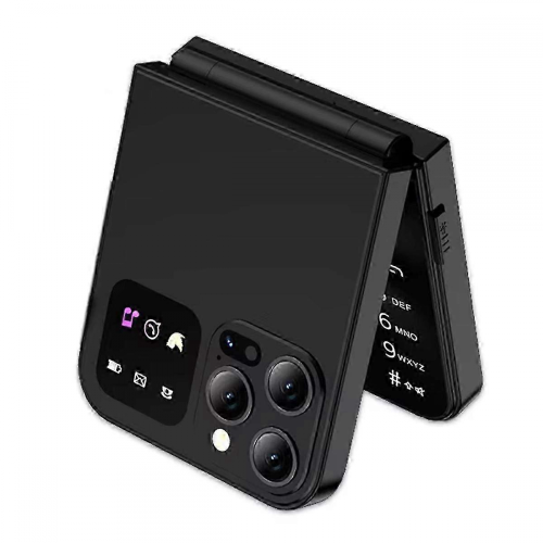 (Preto) Telefone dobrável Dual SIM GSM com tela de 2,4 polegadas e gravação automática de chamadas compatível com Samsung i50 Pro, telefone 1