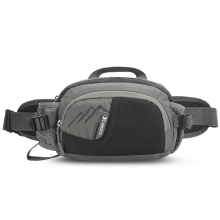 (Noir) Sac banane de sport de plein air avec porte-bouteille d'eau compatible avec le cyclisme, la course à pied, la marche, la randonnée, l