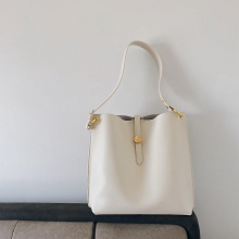 (Branco Alasca) Bolsa feminina de couro de vaca, bolsa grande, multifuncional, moderna, portátil, transversal