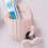(Light Green)Hanging Bathroom Kitchen Utensil Box Toothbrush Storage Rack Wall-mounted Toothbrush Holder 4