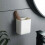 (Apricot) Wall Mounted Plastic Storage Box Self-adhesive Remote Control Mobile Phone Plug Holder Organizer 4