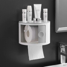 (Gray) Toilet Tissue Box Plastic Superimposed to Use Desktop Skin Care Products Facial masque Makeup Table