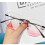 (Black Frame) Blue Light Blocking Glasses Rimless Tinted Gradient Lens Fashionable for Women 1