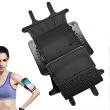 (Armband, Black) Phone Holder for Running 360 Rotatable Sports Wristband for Running Cycling Hiking