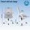 ELFORDSON ELFORDSON Mesh Office Chair Computer Fabric Racing Work Seat 3