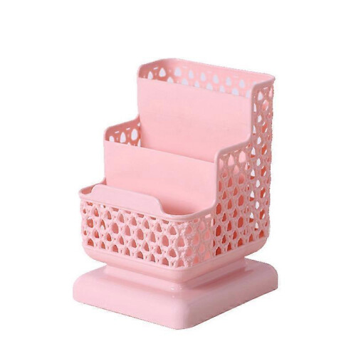 (Blue) Plastic Cosmetic Storage Rack 3 Layers Pen Holder for Office Home Desktop Storage Organizer 2