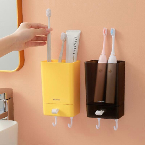 (Pink) Wall Mount Bedside Organizer Storage Box Adhesive Bedside Shelf Accessories for Bedroom Bathroom 2