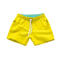 (L, Yellow) Men\'s Beach Shorts Breathable Quick Dry Swim Trunks Summer Male Surfing Pants