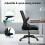 ELFORDSON ELFORDSON Mesh Office Chair Computer Fabric Racing Work Seat 5