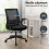 ELFORDSON ELFORDSON Mesh Office Chair Computer Fabric Racing Work Seat 8