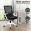 ELFORDSON ELFORDSON Mesh Office Chair Computer Fabric Racing Work Seat 8