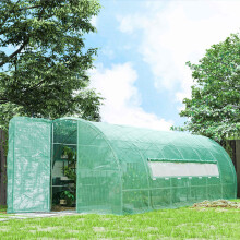 Outsunny 6 x 3M Reinforced Walk-in Polytunnel Garden Greenhouse Steel Frame