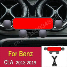 (1, CLA 2013-2019 red) Gravity Car Phone Holder Mobile Cell Phone Support Mount For Mercedes Benz W117 C117 C118 Cla 2013-2023 Accessories