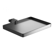 (Black) Microphone Stand Tray Clamp On Firm Rack Tray Holder Card Tray Clip Holder