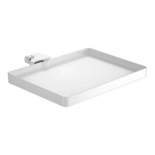 (White) Microphone Stand Tray Clamp On Firm Rack Tray Holder Card Tray Clip Holder